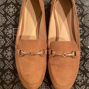 Loft tan loafers